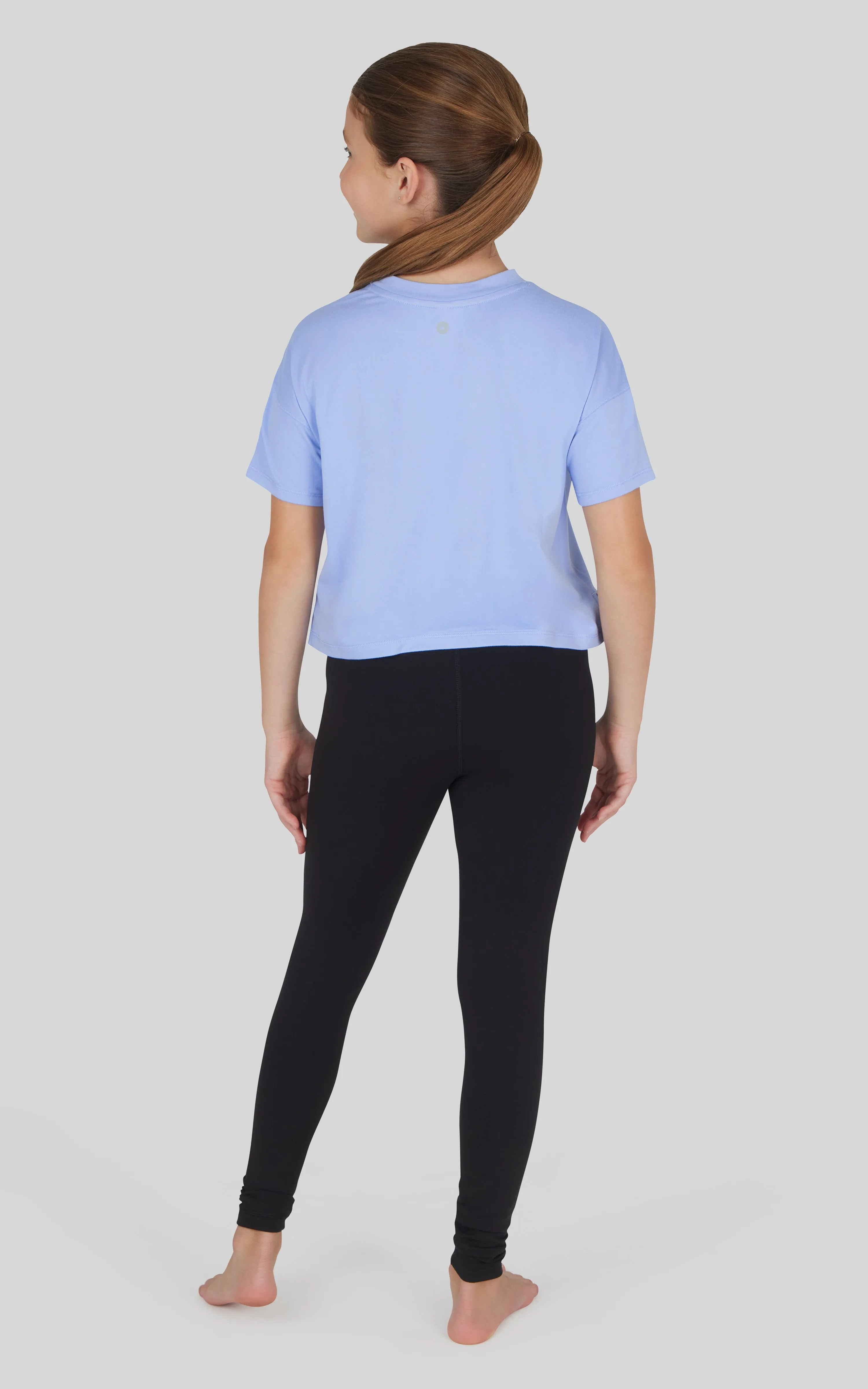 Girls 3 PC T-Shirt   Interlock Crossover Legging   Flared Pant Set