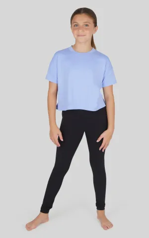 Girls 3 PC T-Shirt   Interlock Crossover Legging   Flared Pant Set