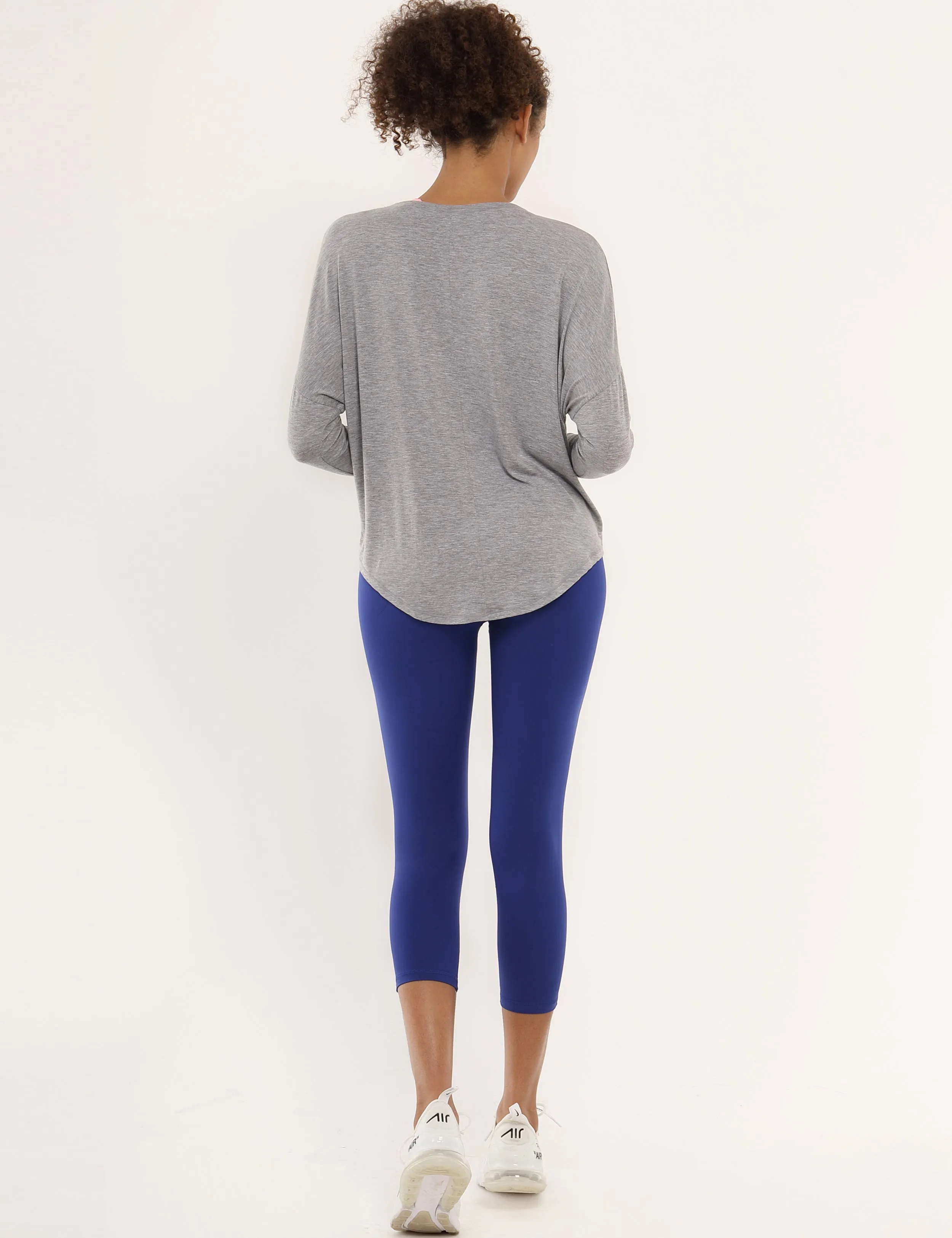 Gym Batwing Tunic Tops heathergray_Gym
