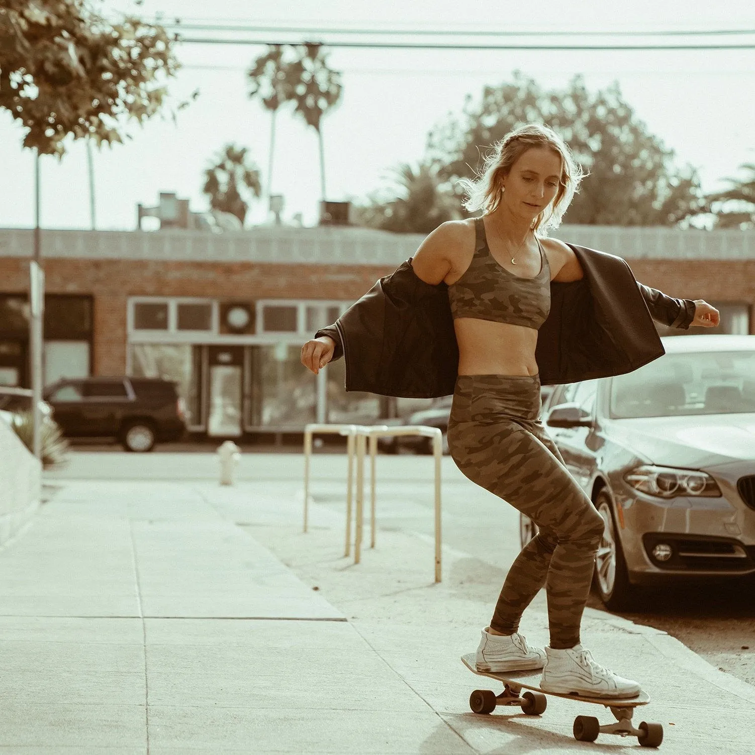 High Rise Leggings - Moss Camo