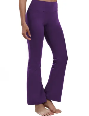 High Waist Bootcut Leggings pansypurple_yoga