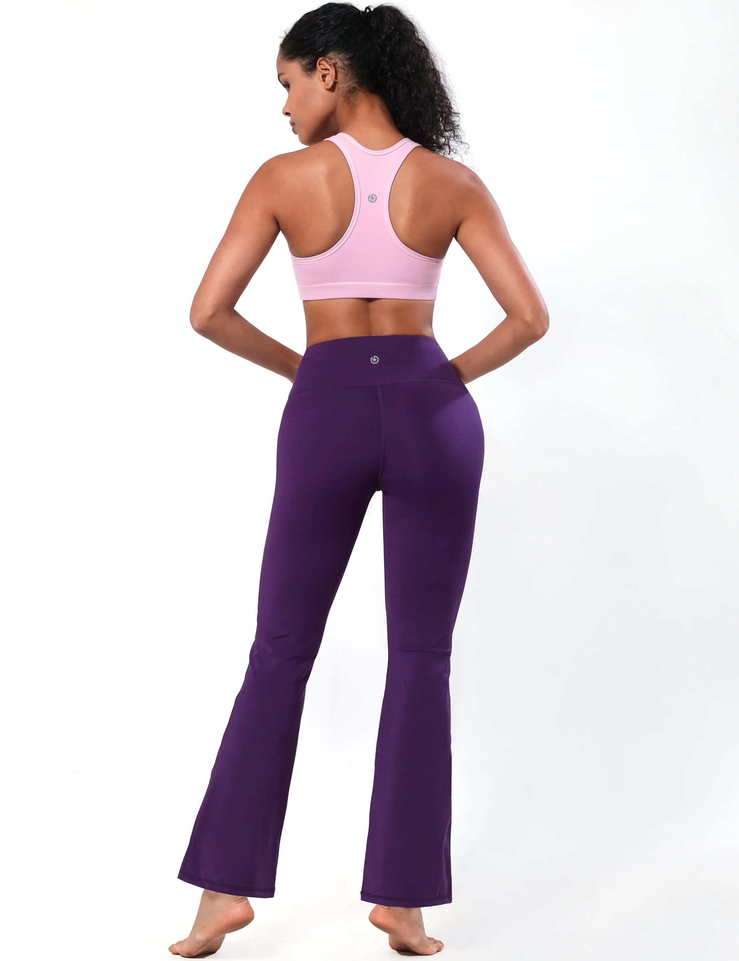 High Waist Bootcut Leggings pansypurple_yoga