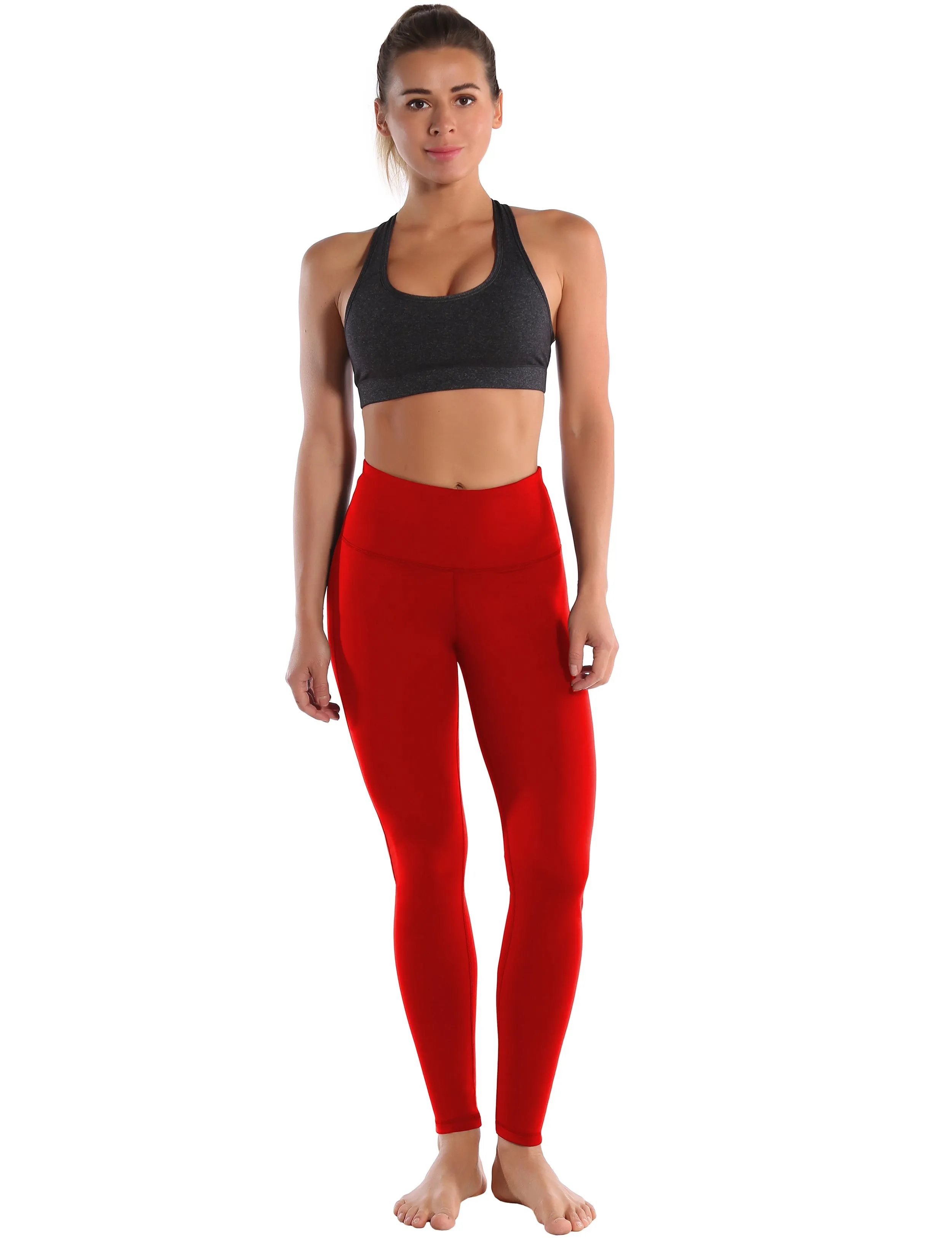 High Waist Side Line Yoga Pants scarlet_yoga