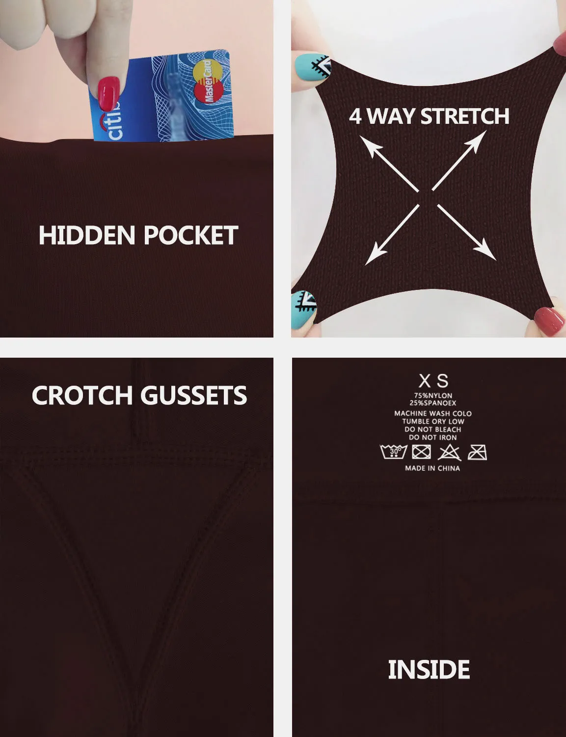 High Waist Yoga Pants mahoganymaroon_yoga