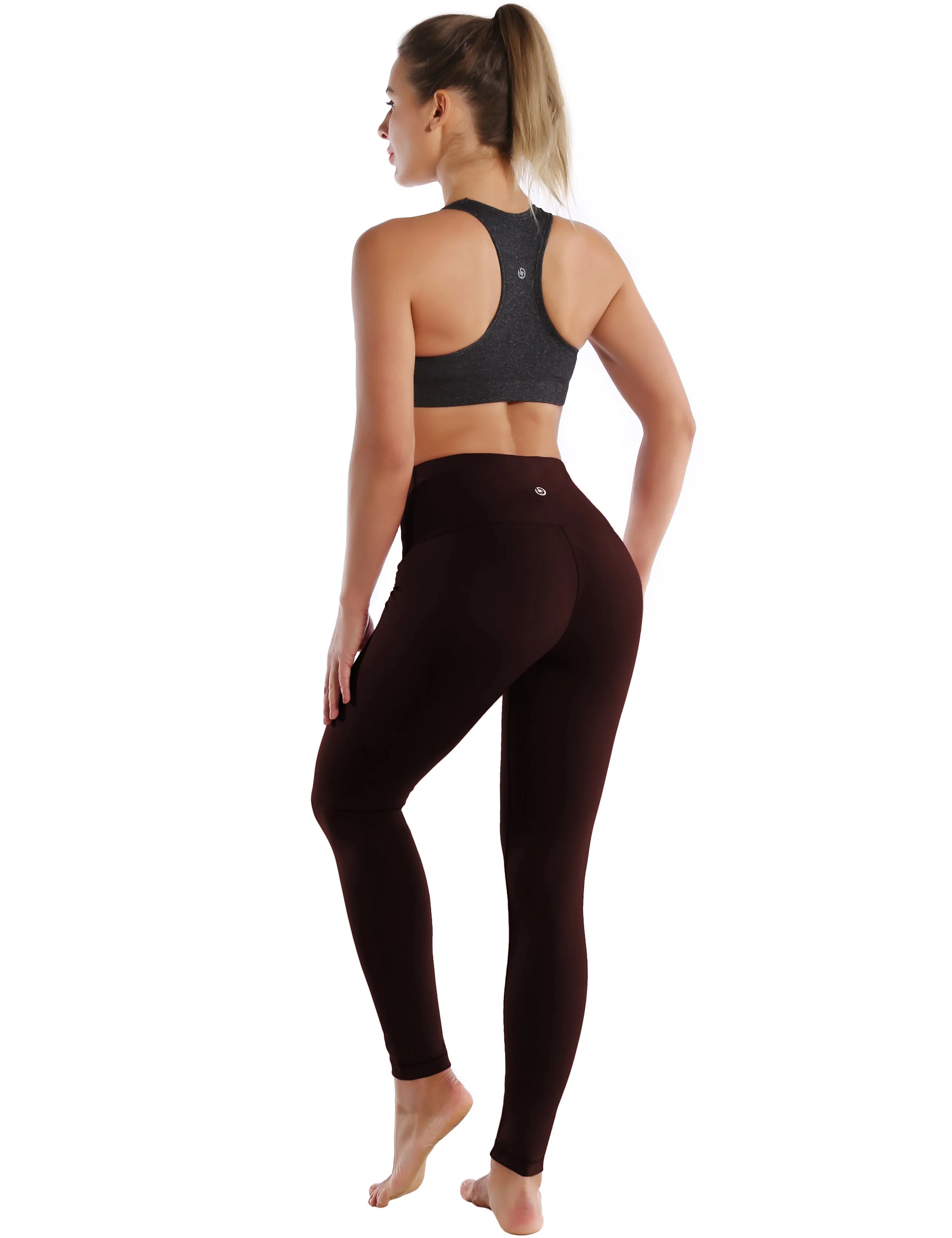 High Waist Yoga Pants mahoganymaroon_yoga