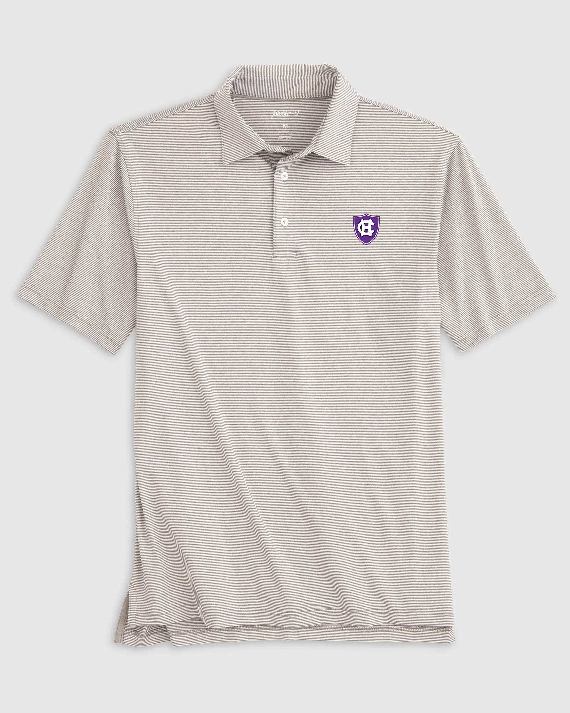 Holy Cross Lyndonn Striped Jersey Performance Polo