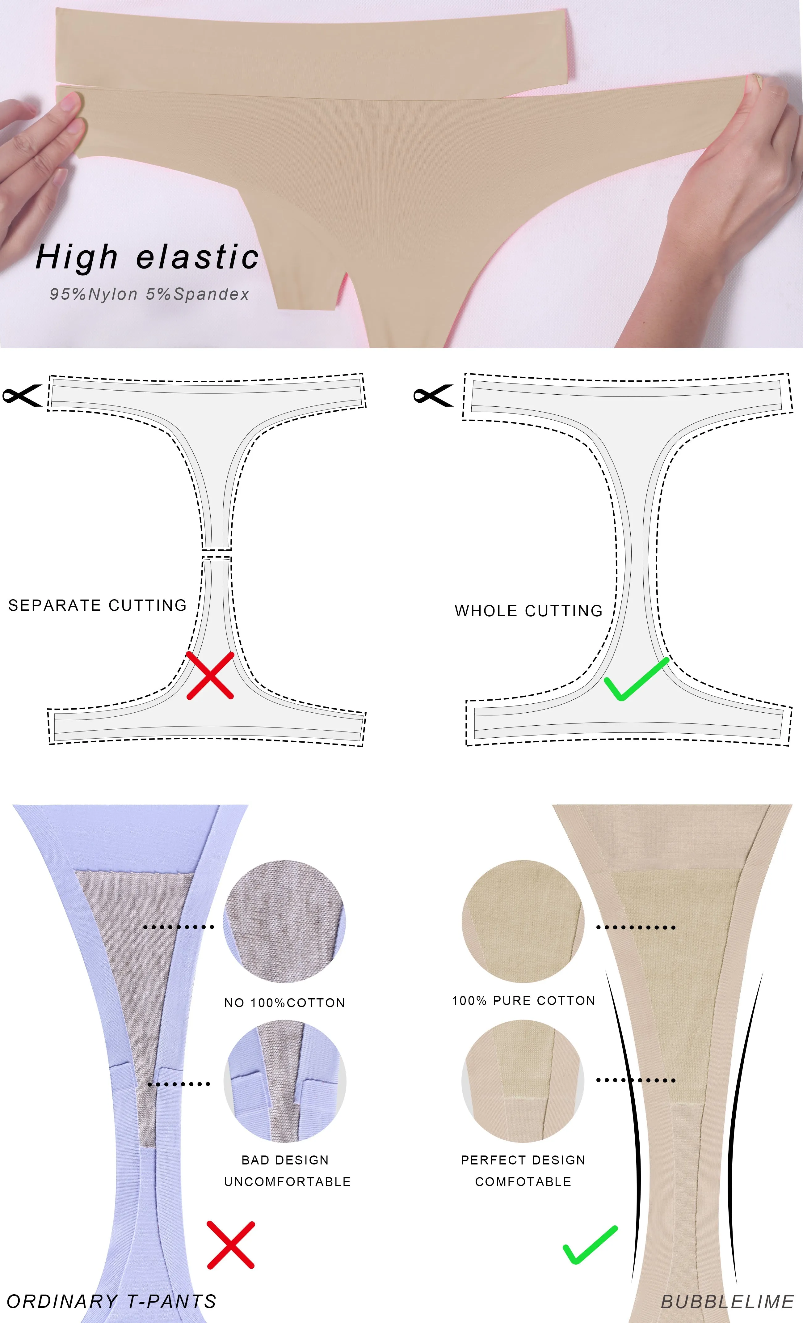 Invisibles Sports Thongs Underwear Skin_yoga