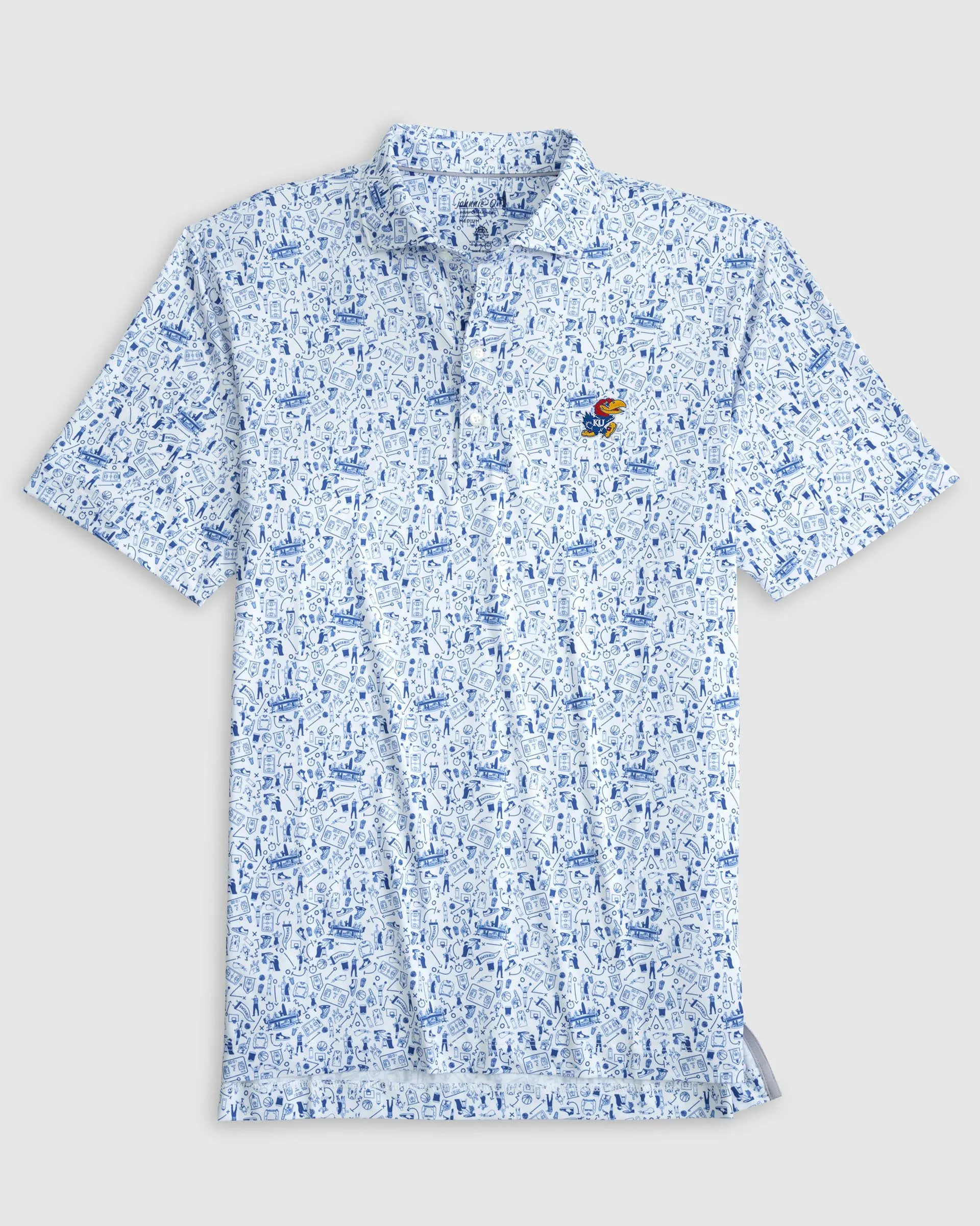 Kansas Hoop There It Is Performance Jersey Polo