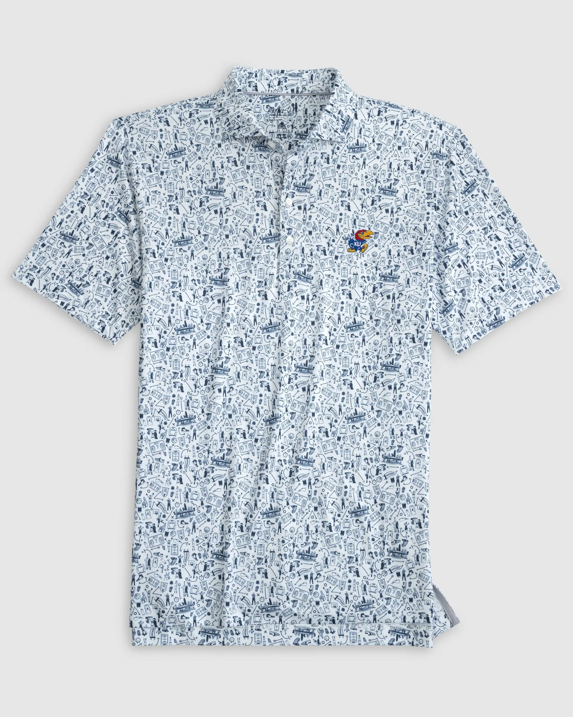 Kansas Hoop There It Is Performance Jersey Polo