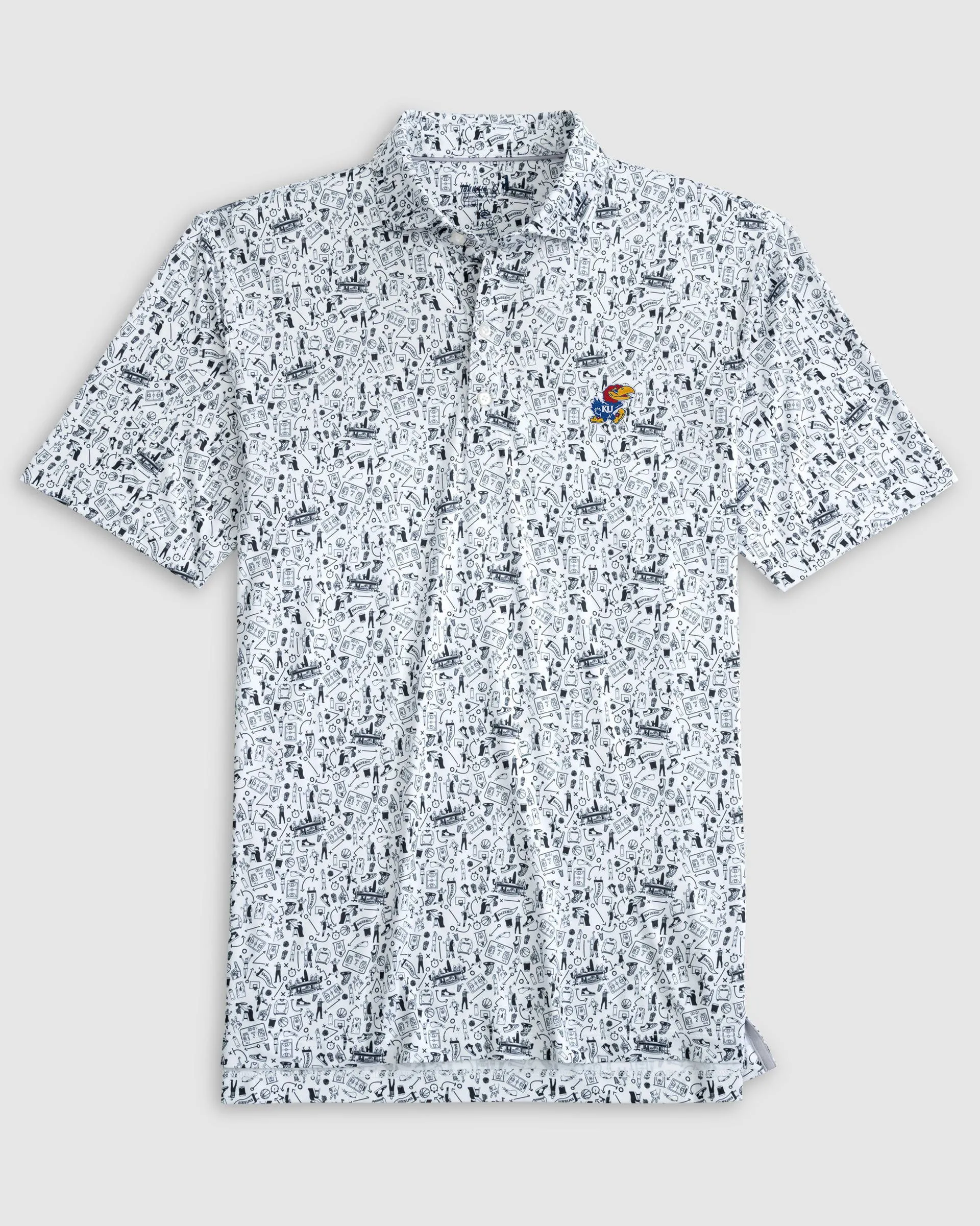 Kansas Hoop There It Is Performance Jersey Polo