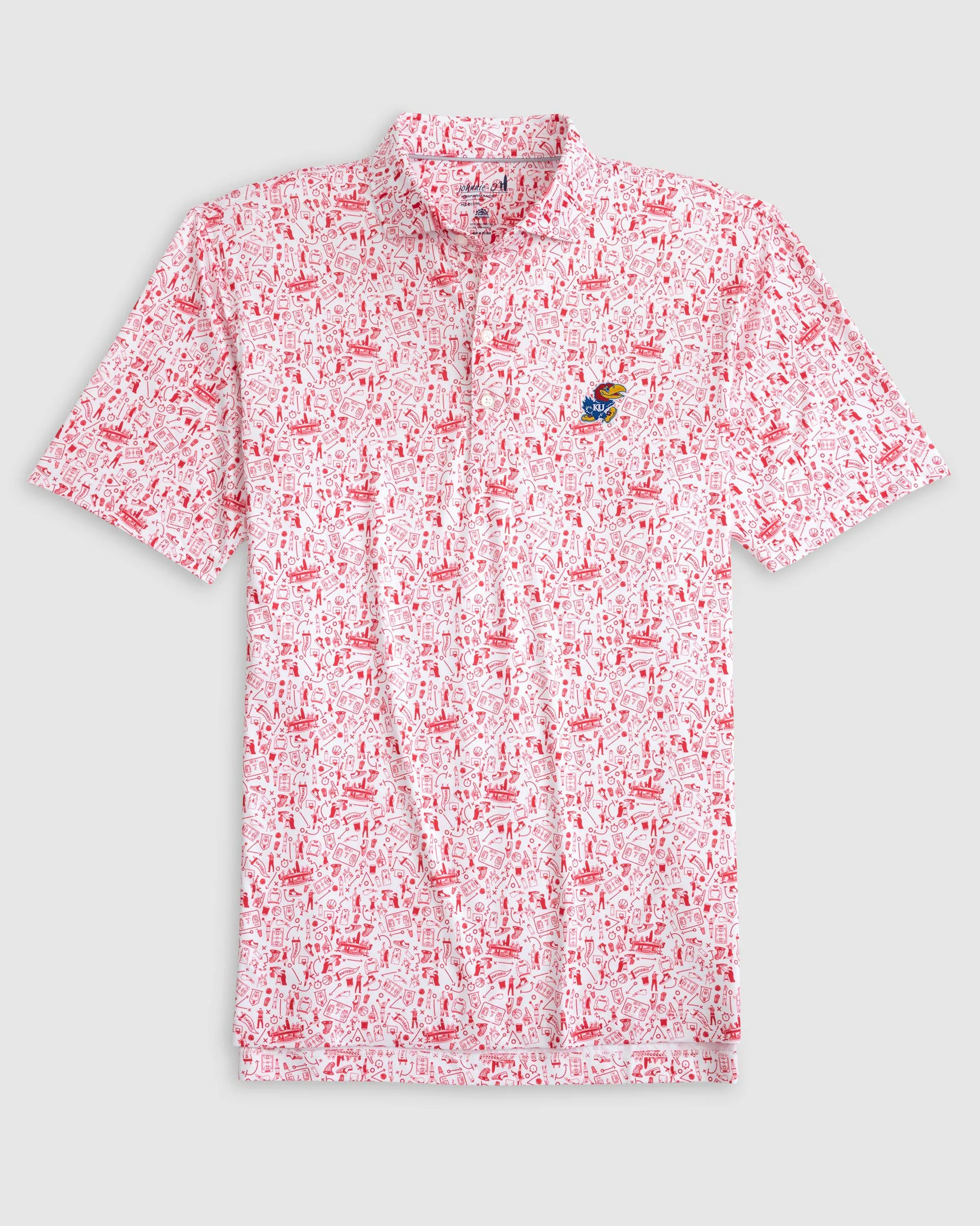 Kansas Hoop There It Is Performance Jersey Polo