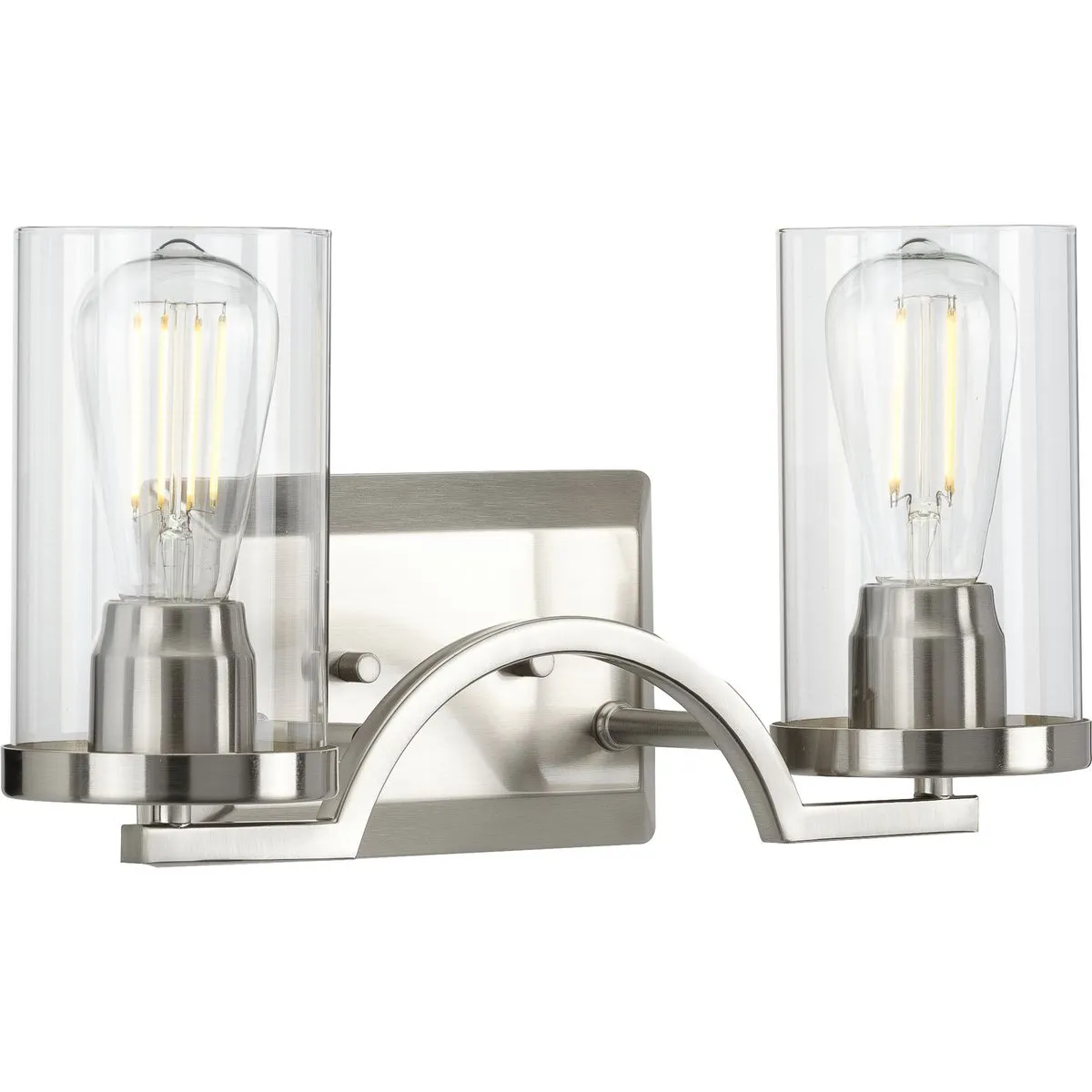 Lassiter Collection Two-Light Clear Glass Bath Vanity Light