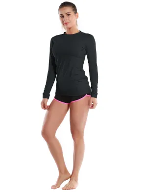Long Sleeve UPF 50  Rashguard blackgreen_yoga