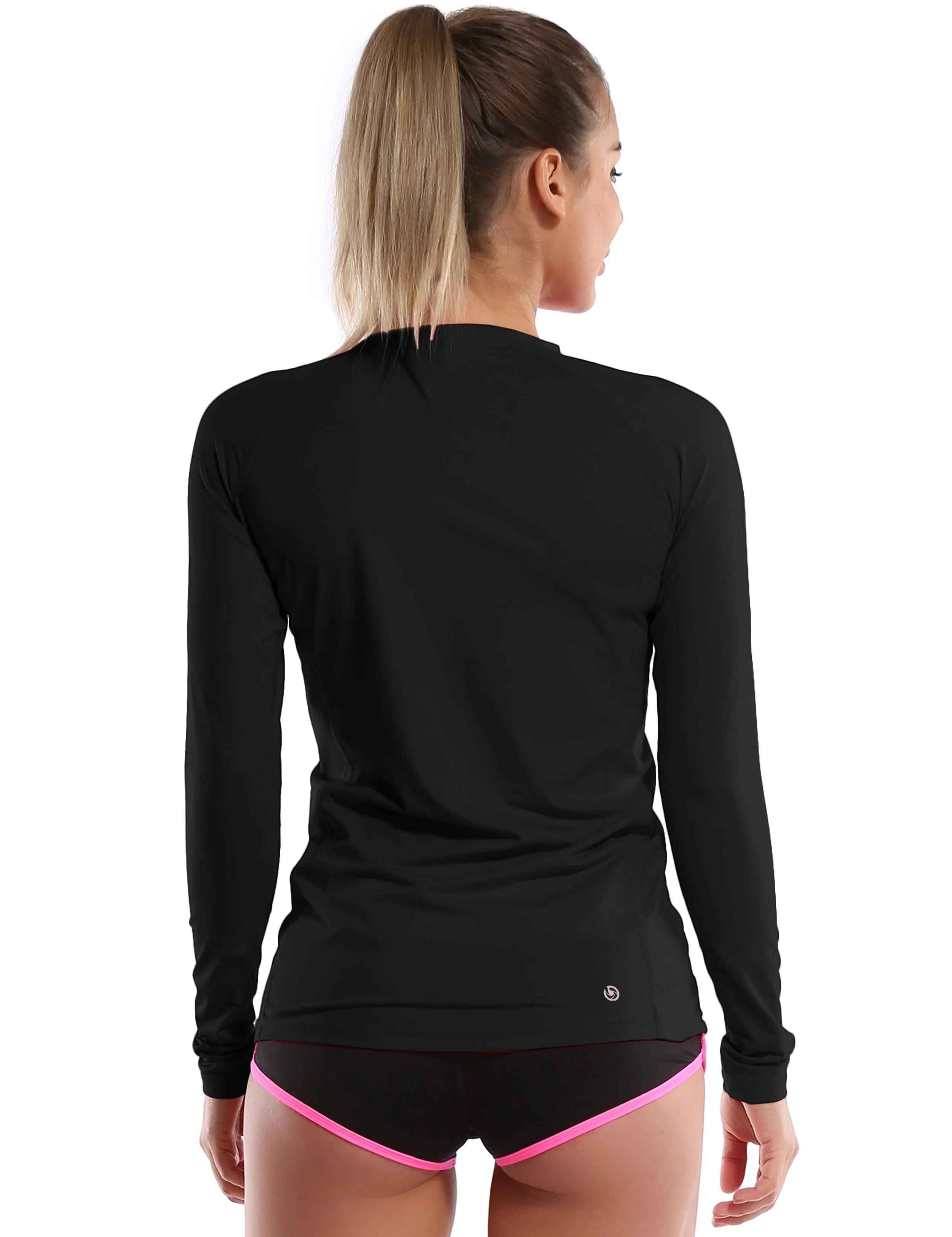 Long Sleeve UPF 50  Rashguard black_yoga