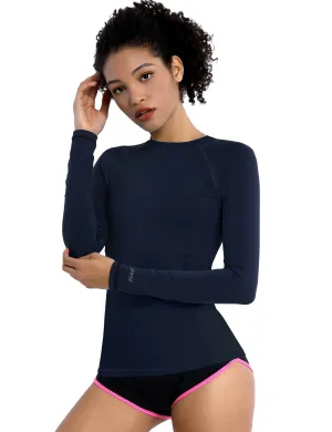Long Sleeve UPF 50 Rashguard darknavy_yoga