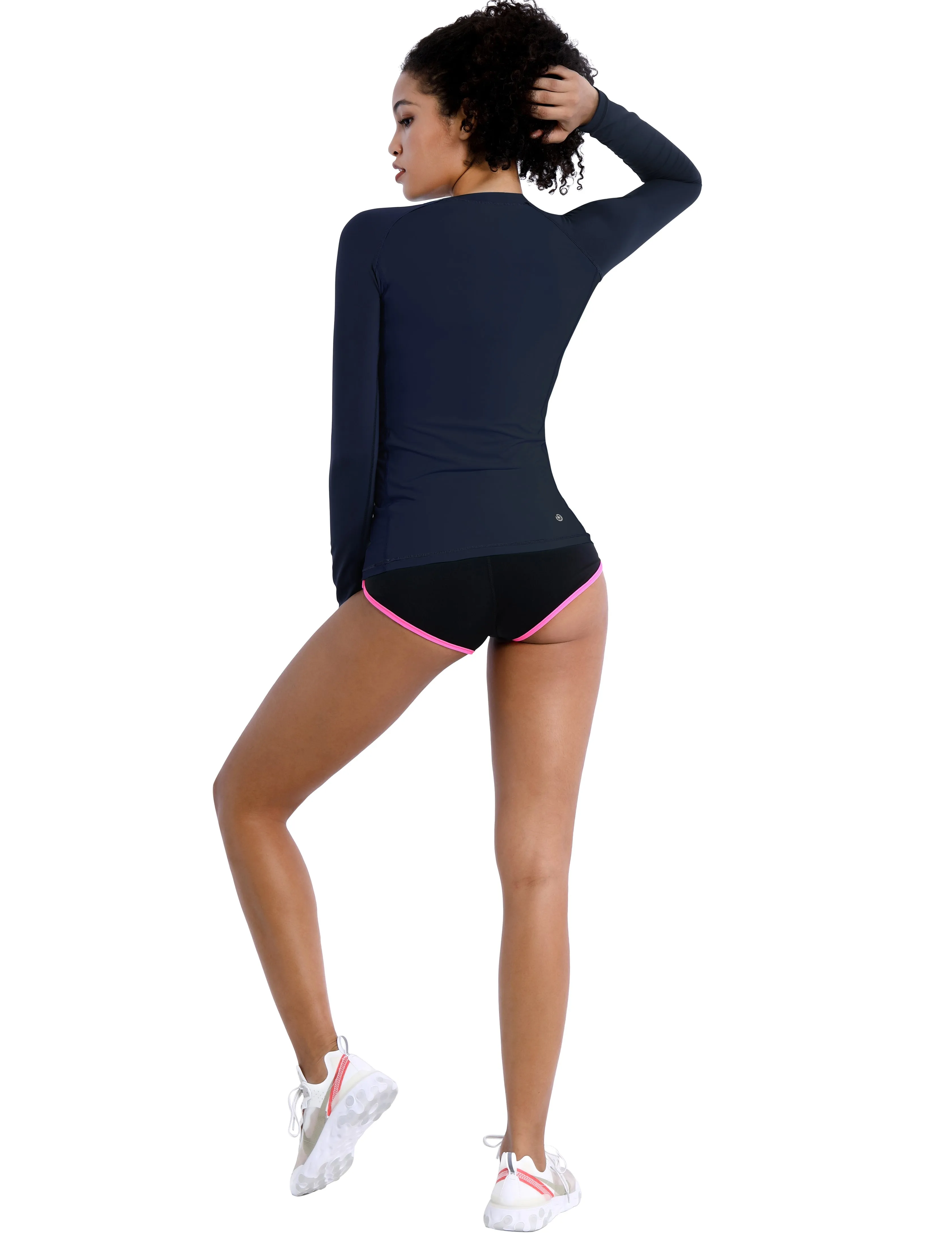 Long Sleeve UPF 50 Rashguard darknavy_yoga