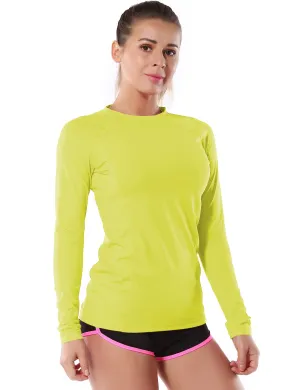 Long Sleeve UPF 50 Rashguard neonyellow_yoga