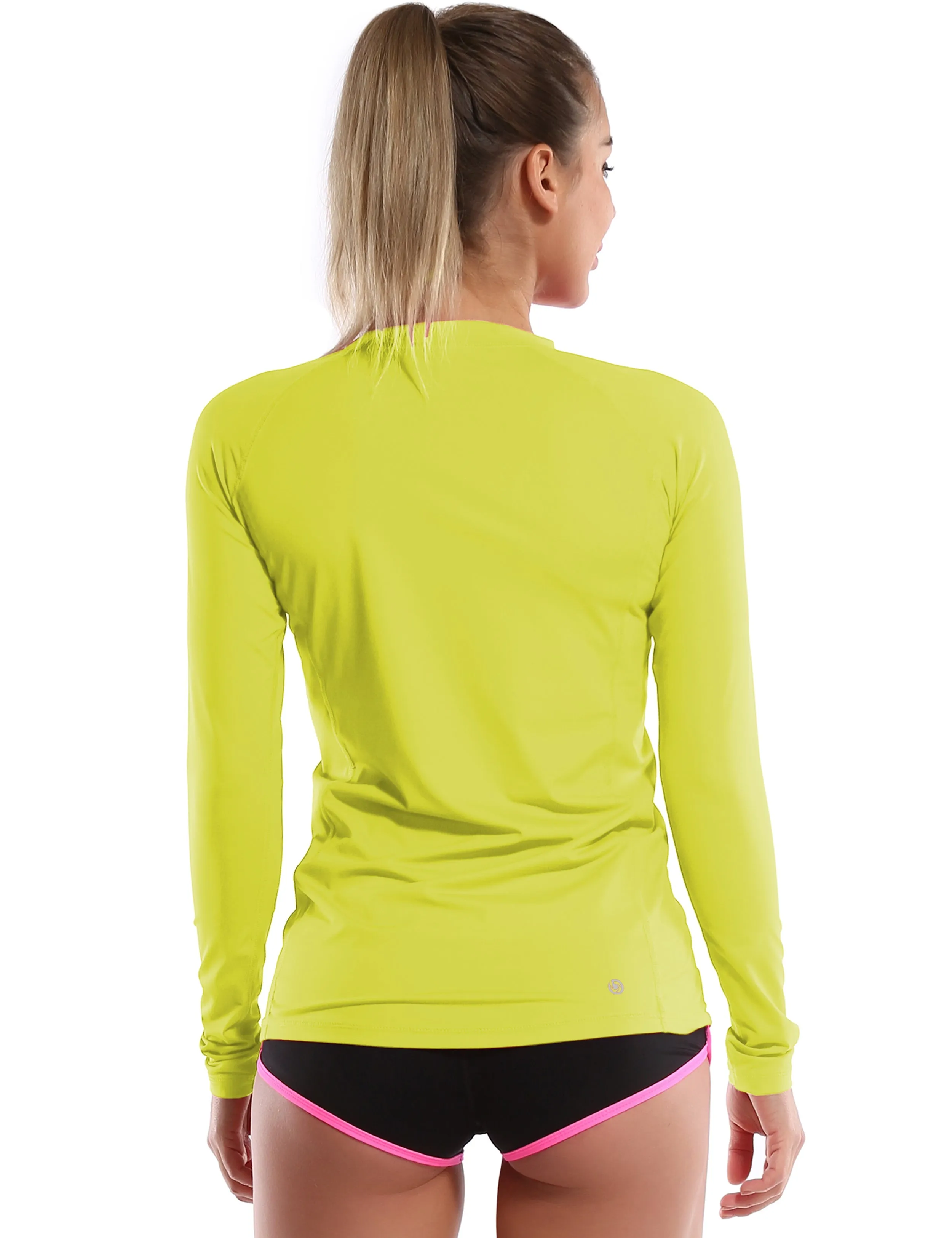 Long Sleeve UPF 50 Rashguard neonyellow_yoga