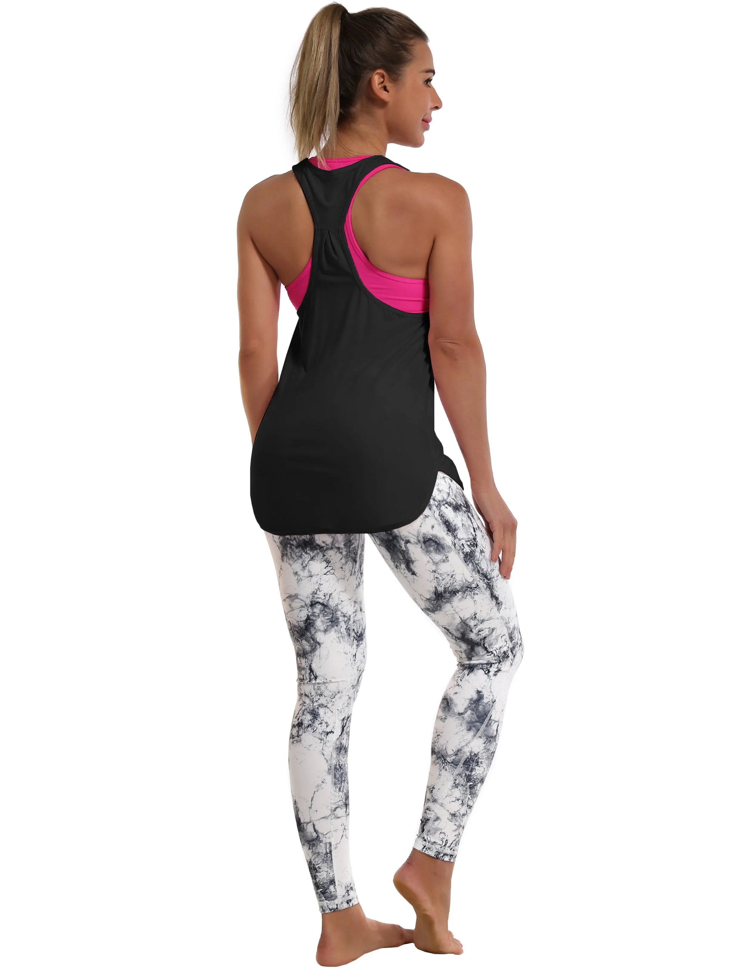 Loose Fit Racerback Tank Top black ins_Jogging