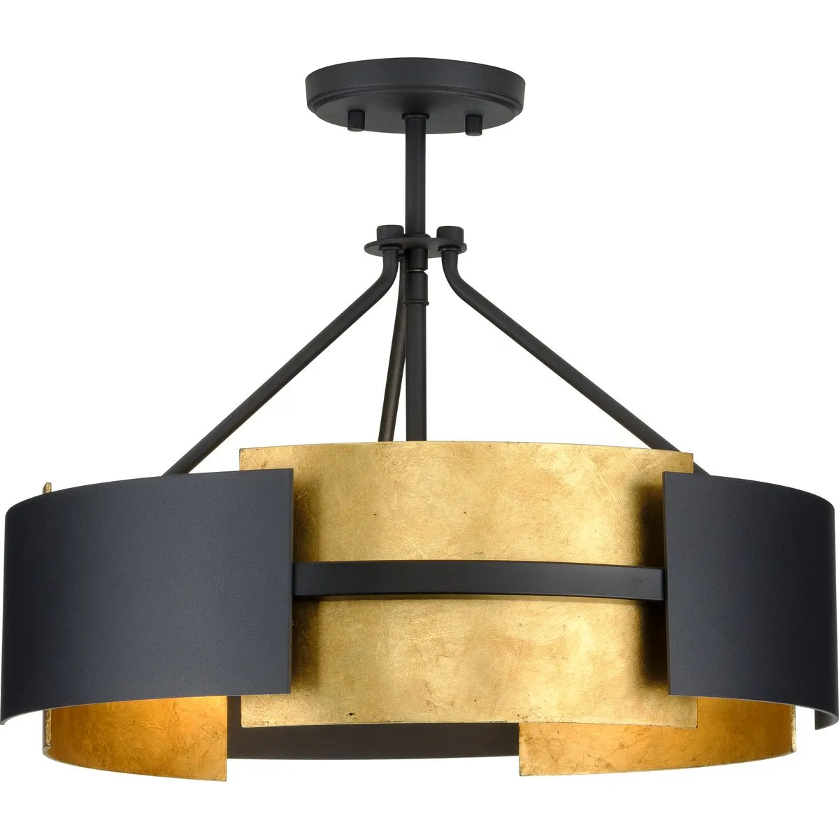 Lowery Collection Three-Light Semi-Flush Mount