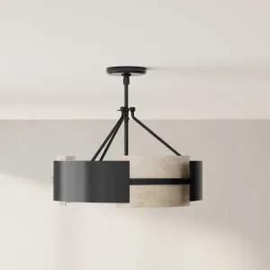 Lowery Collection Three-Light Semi-Flush Mount