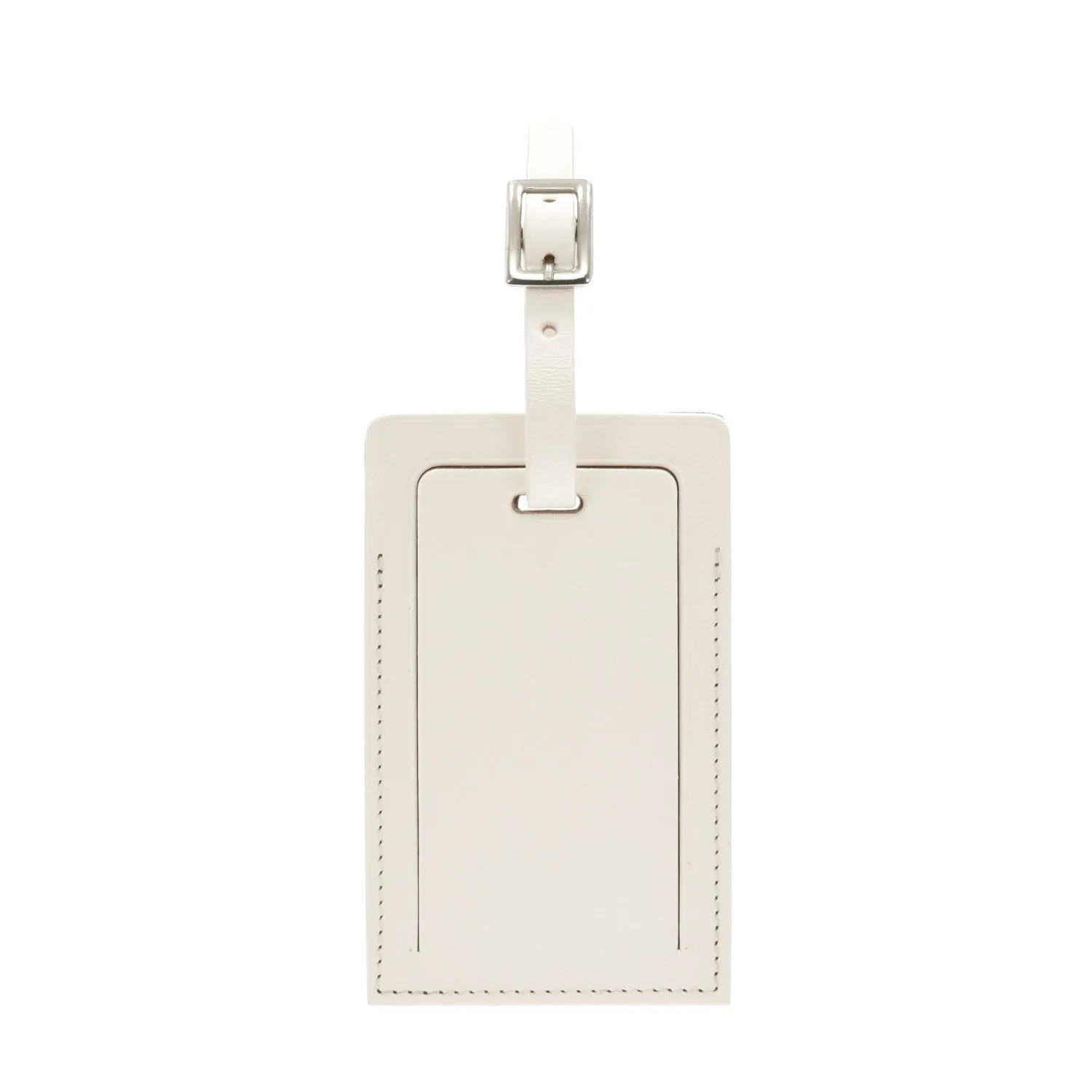 Luggage Tag | Ivory/Chrome