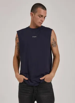 Minimal Thrills Merch Fit Muscle Tee - Station Navy