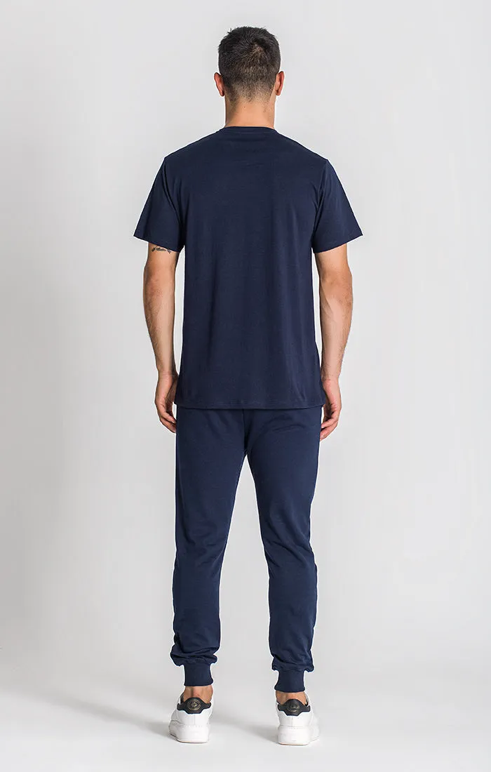 Navy Blue Essential Micro Regular Tee