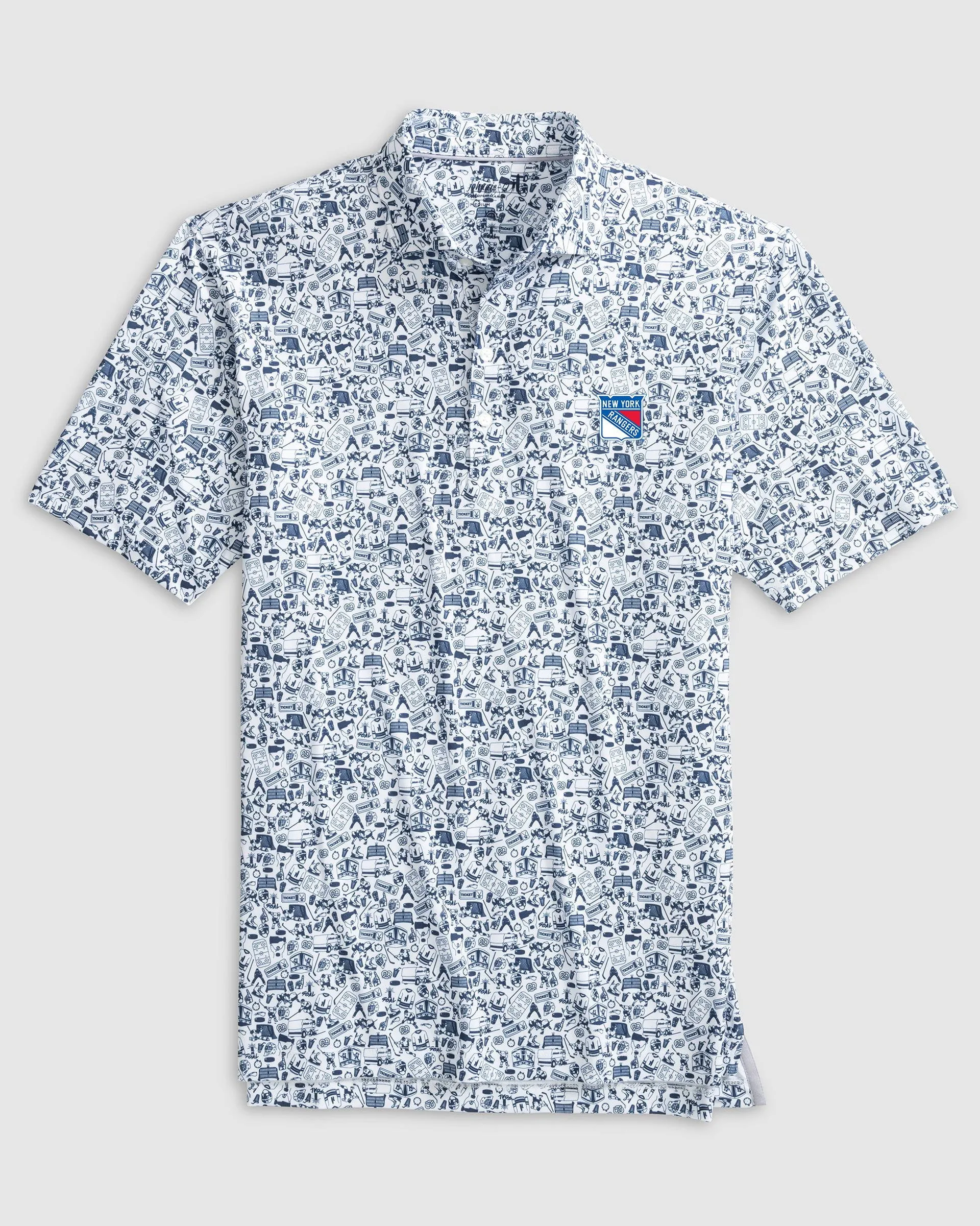 New York Rangers Slap Shot Performance Jersey Polo