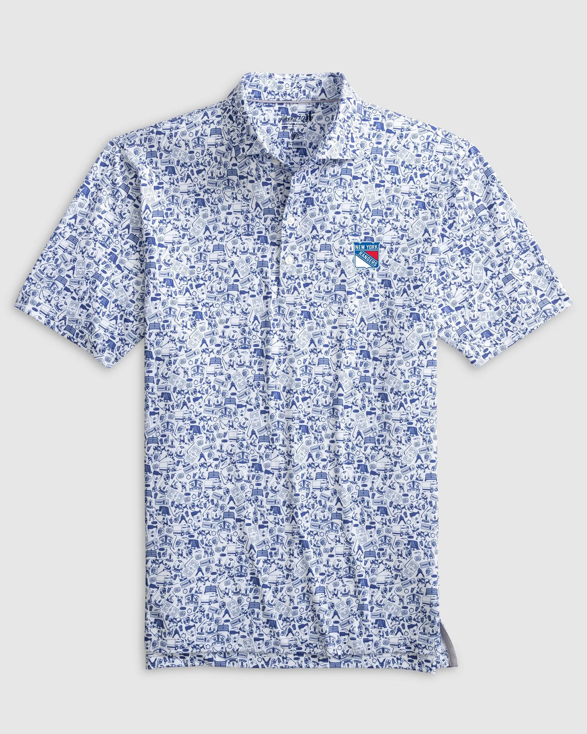 New York Rangers Slap Shot Performance Jersey Polo