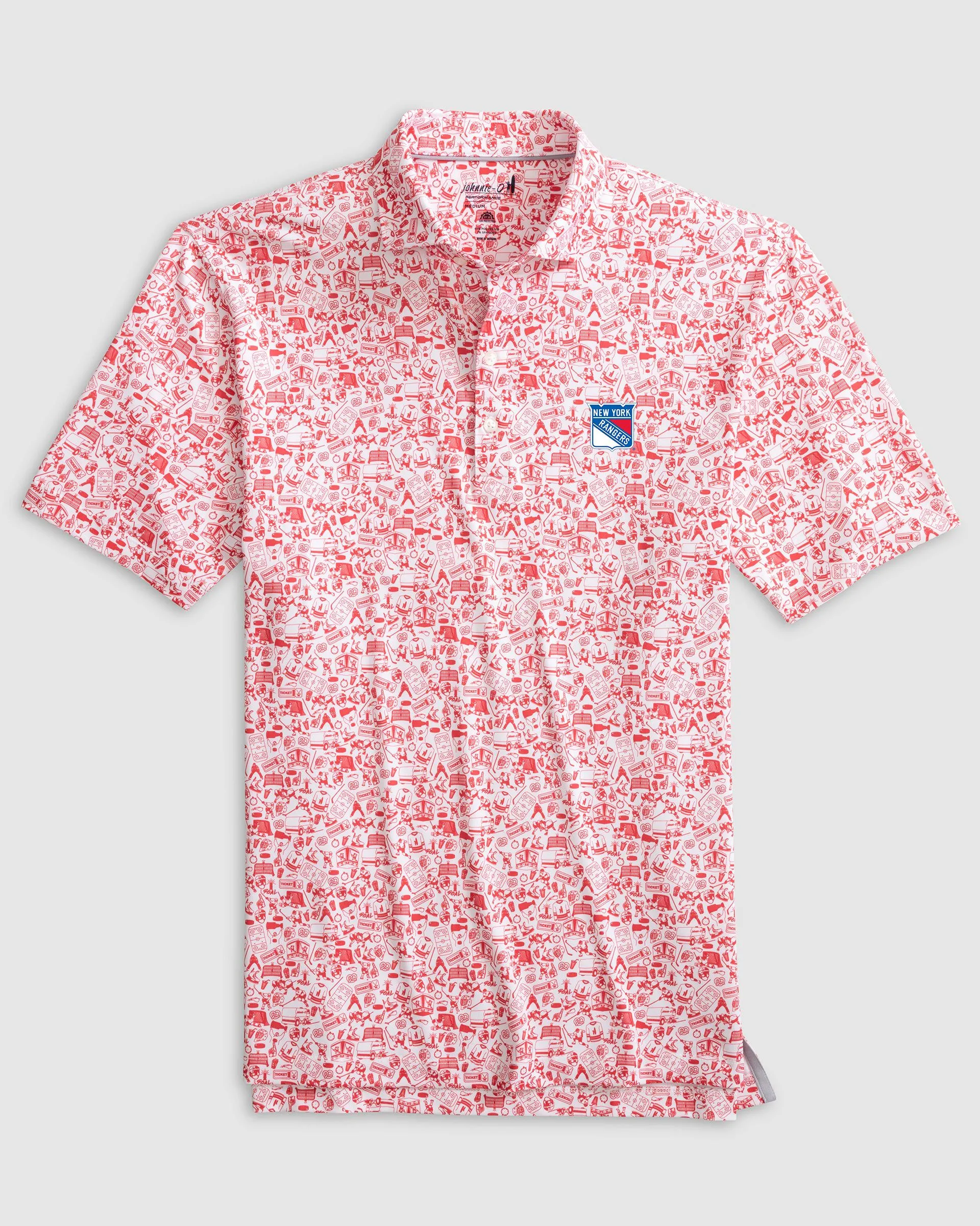 New York Rangers Slap Shot Performance Jersey Polo