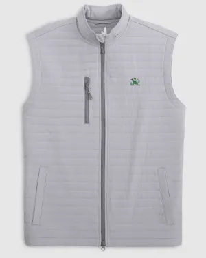 Notre Dame Crosswind Quilted Performance Vest - Leprechaun Logo