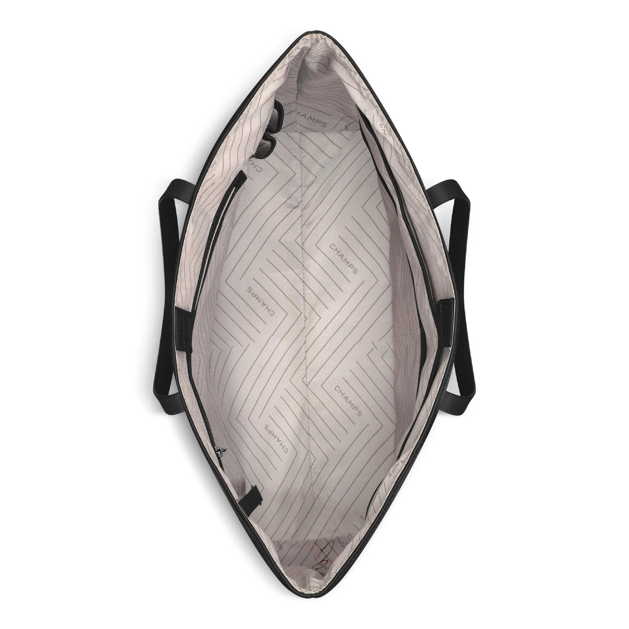 Onyx / Leather Open Tote *Drop Ship*