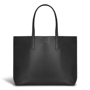 Onyx / Leather Open Tote *Drop Ship*
