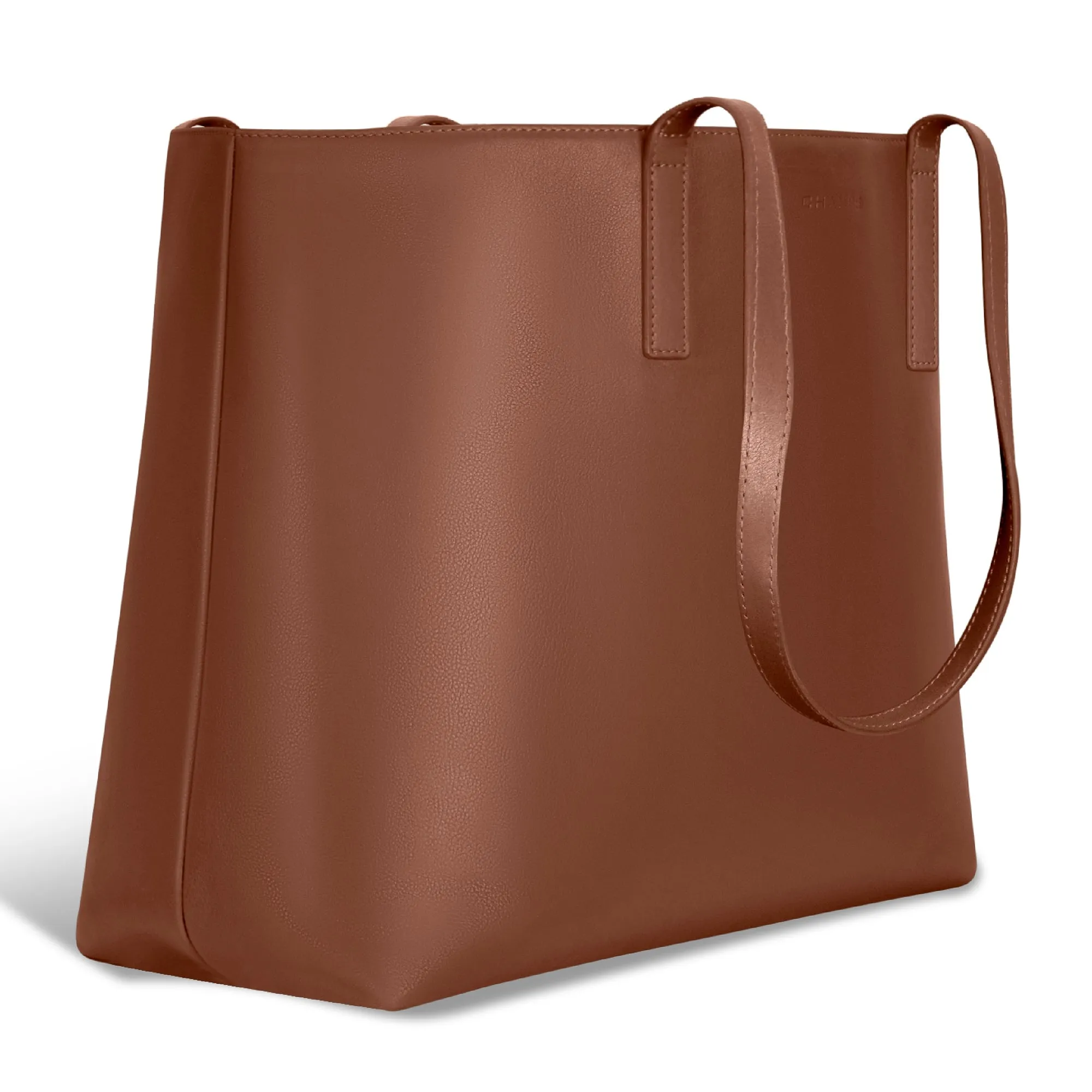 Onyx / Leather Open Tote *Drop Ship*