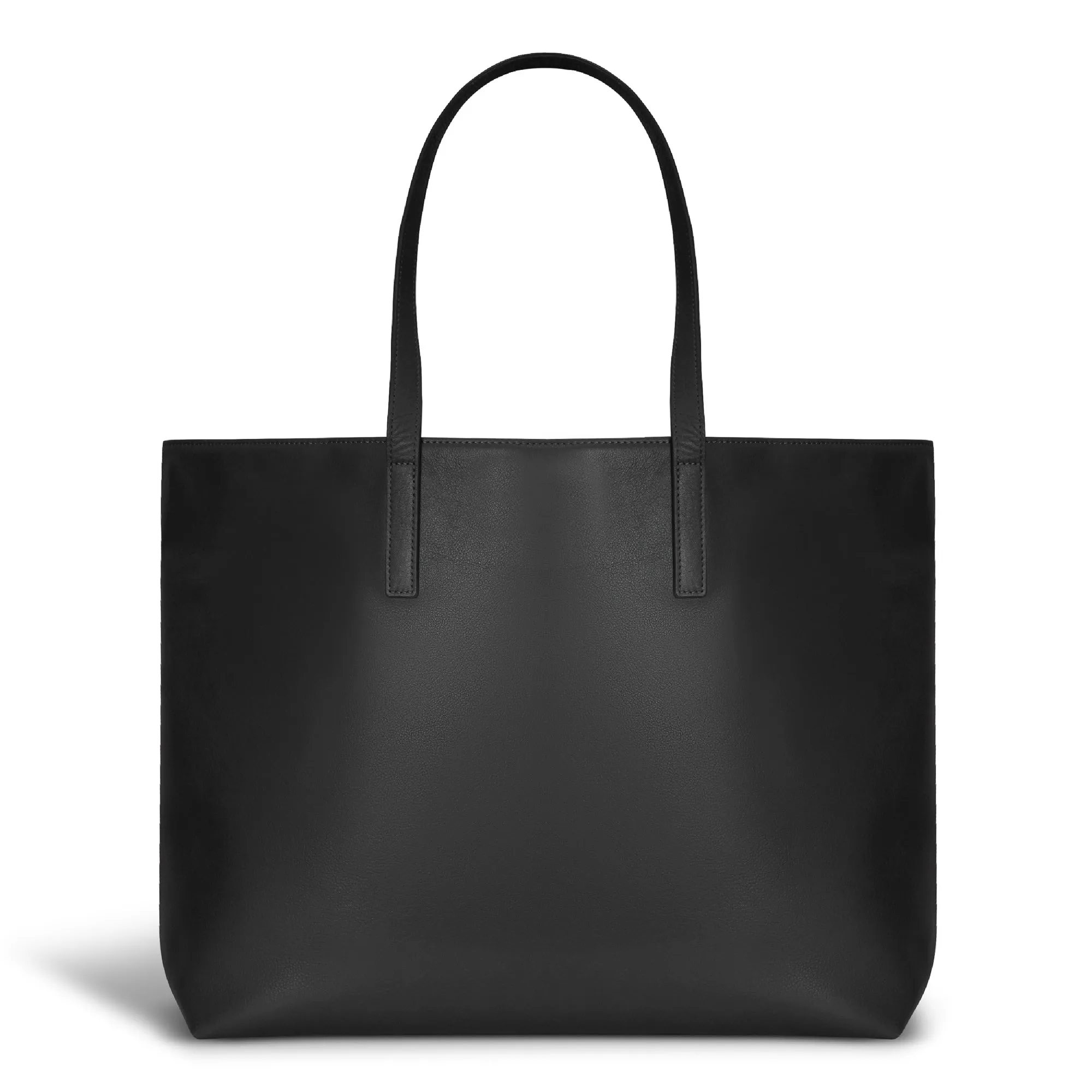 Onyx / Leather Open Tote *Drop Ship*