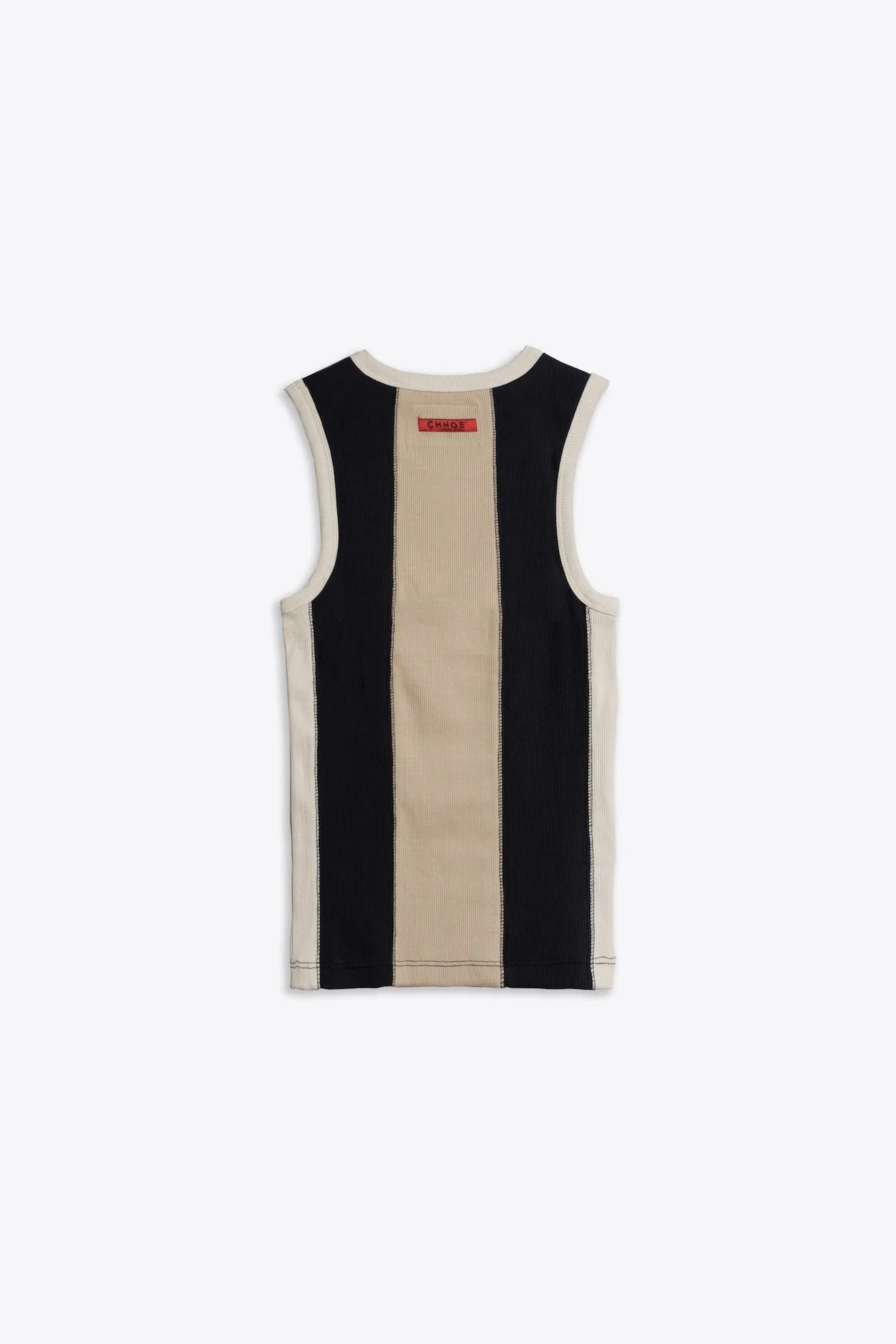 Pieced Hvy Stretch Rib Racer Tank (Granite)