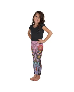 Pink Tattooed Lotus Kid's Leggings