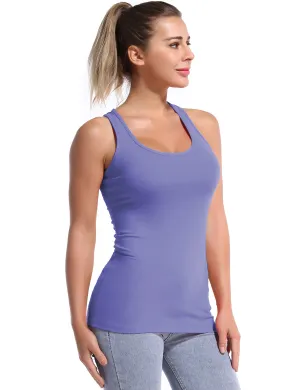 Racerback Athletic Tank Tops lavender_Jogging