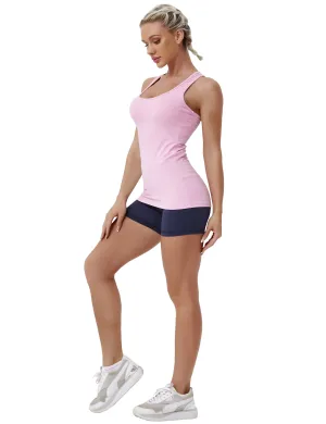 Racerback Athletic Tank Tops lightpink_yoga