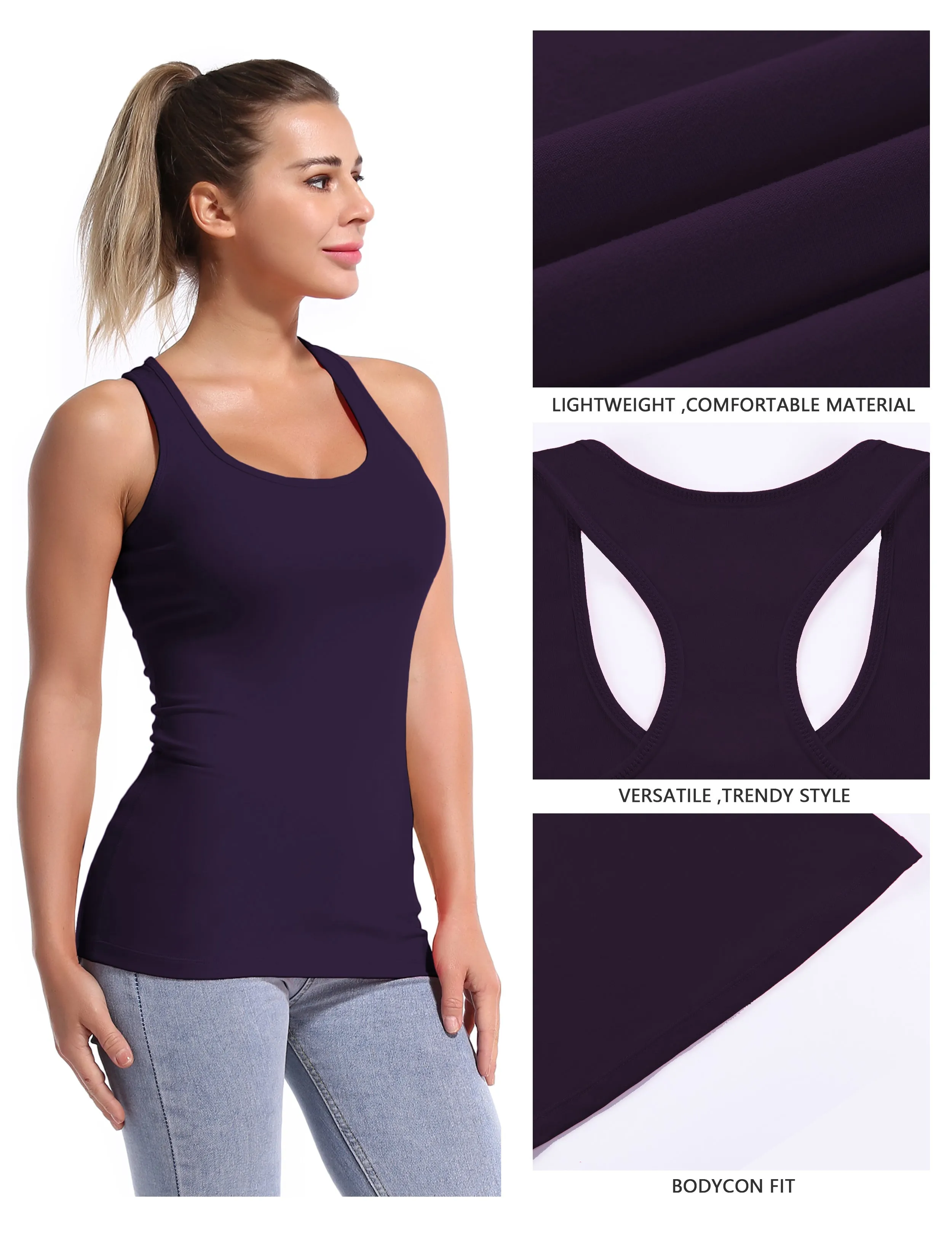 Racerback Athletic Tank Tops midnightblue_Biking