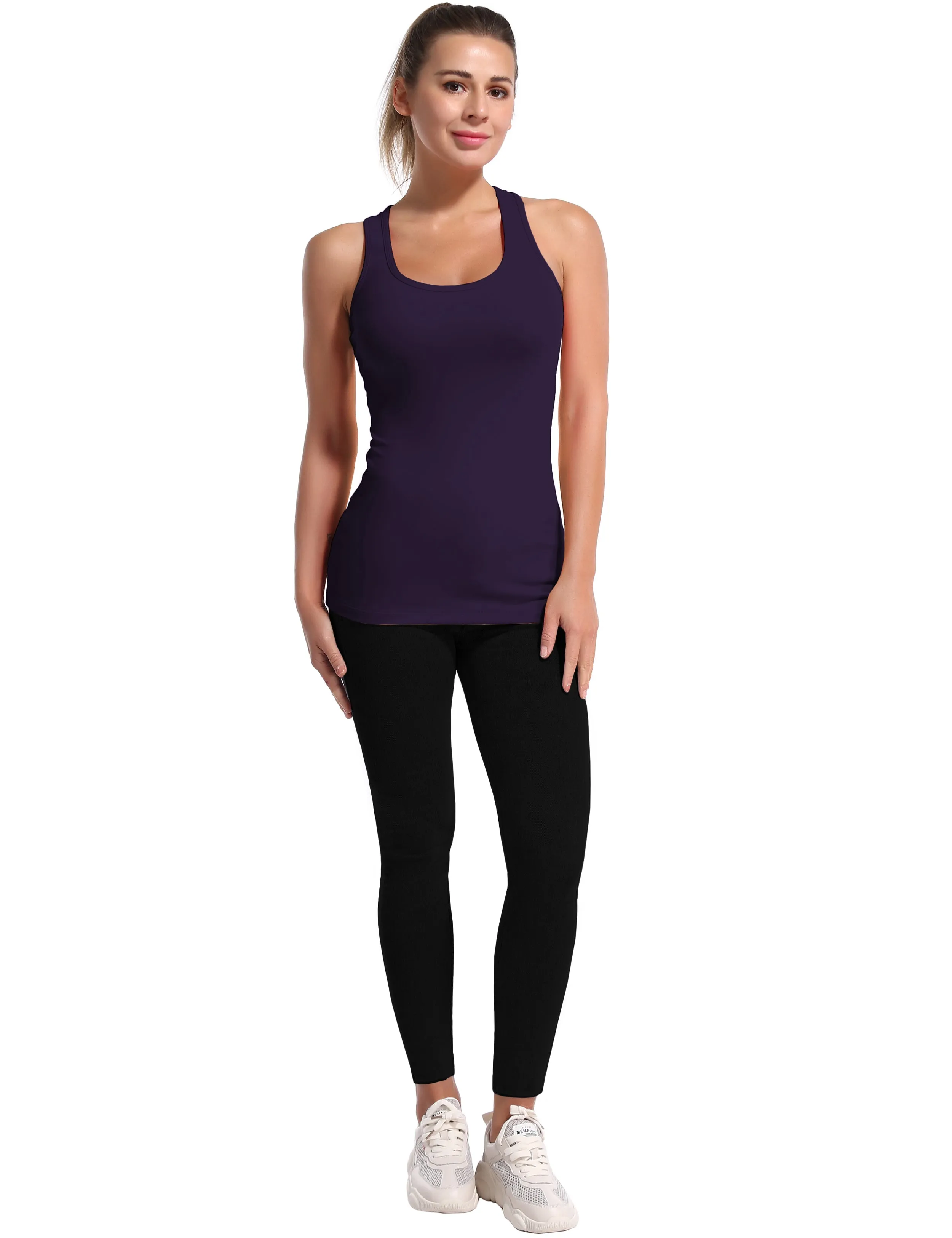 Racerback Athletic Tank Tops midnightblue_Biking