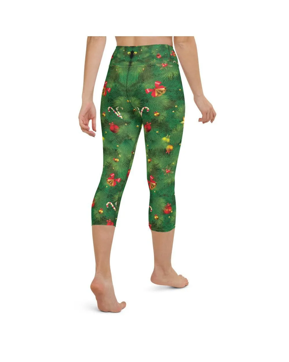 Realistic Christmas Tree Yoga Capris