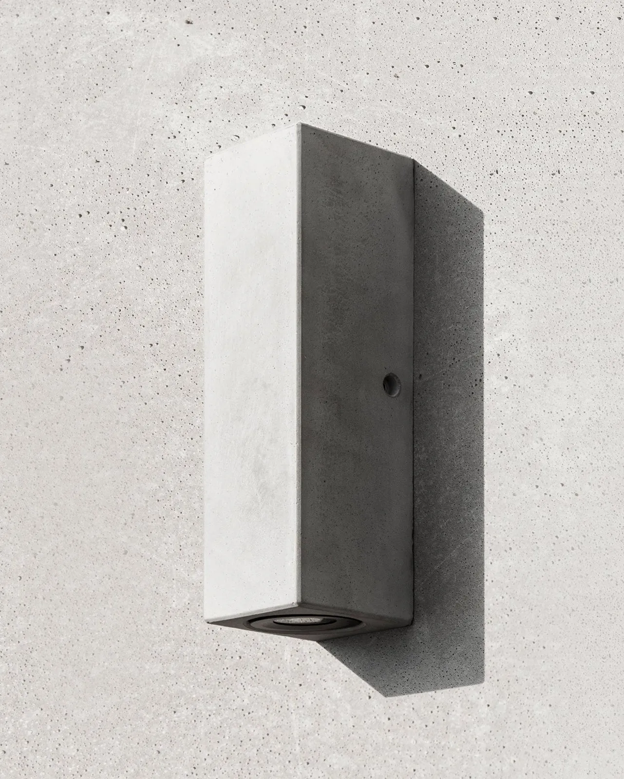Recycled Concrete D Wall Light | Bentu