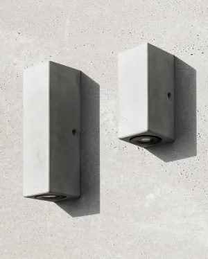 Recycled Concrete D Wall Light | Bentu