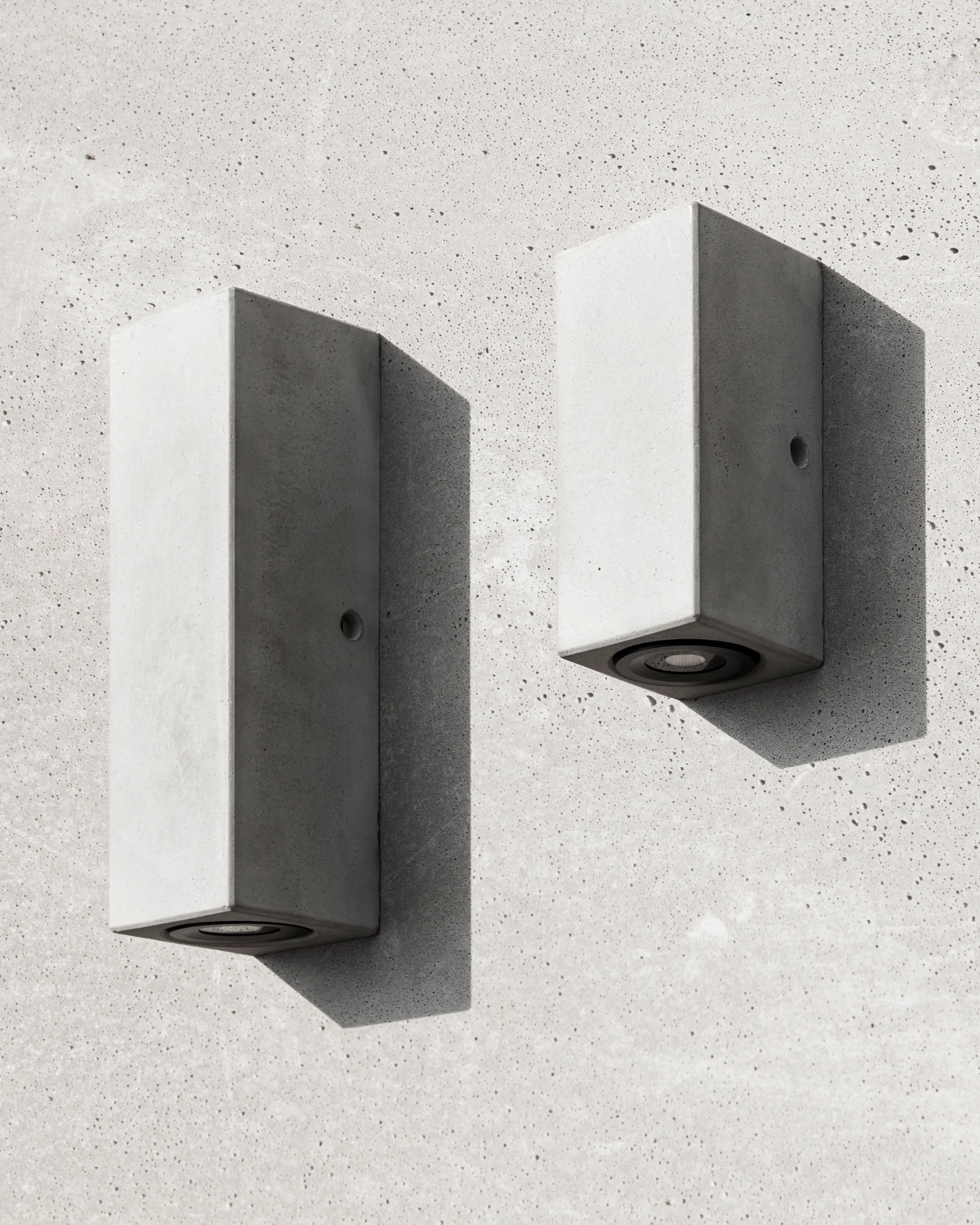 Recycled Concrete D Wall Light | Bentu