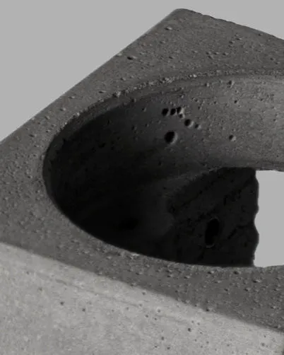 Recycled Concrete D Wall Light | Bentu