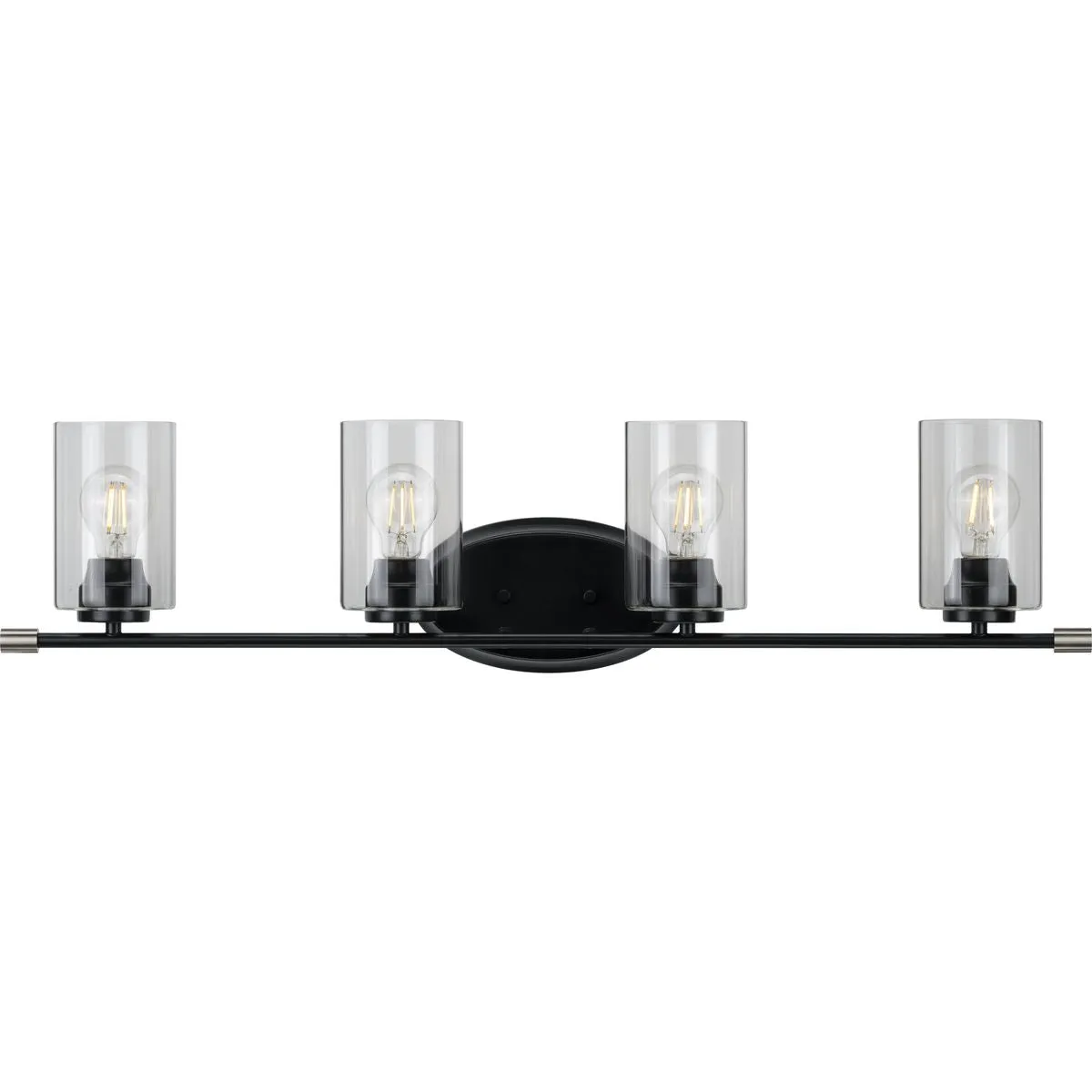 Riley Collection Four-Light Clear Glass Bath Vanity Light