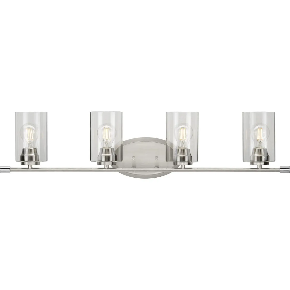 Riley Collection Four-Light Clear Glass Bath Vanity Light