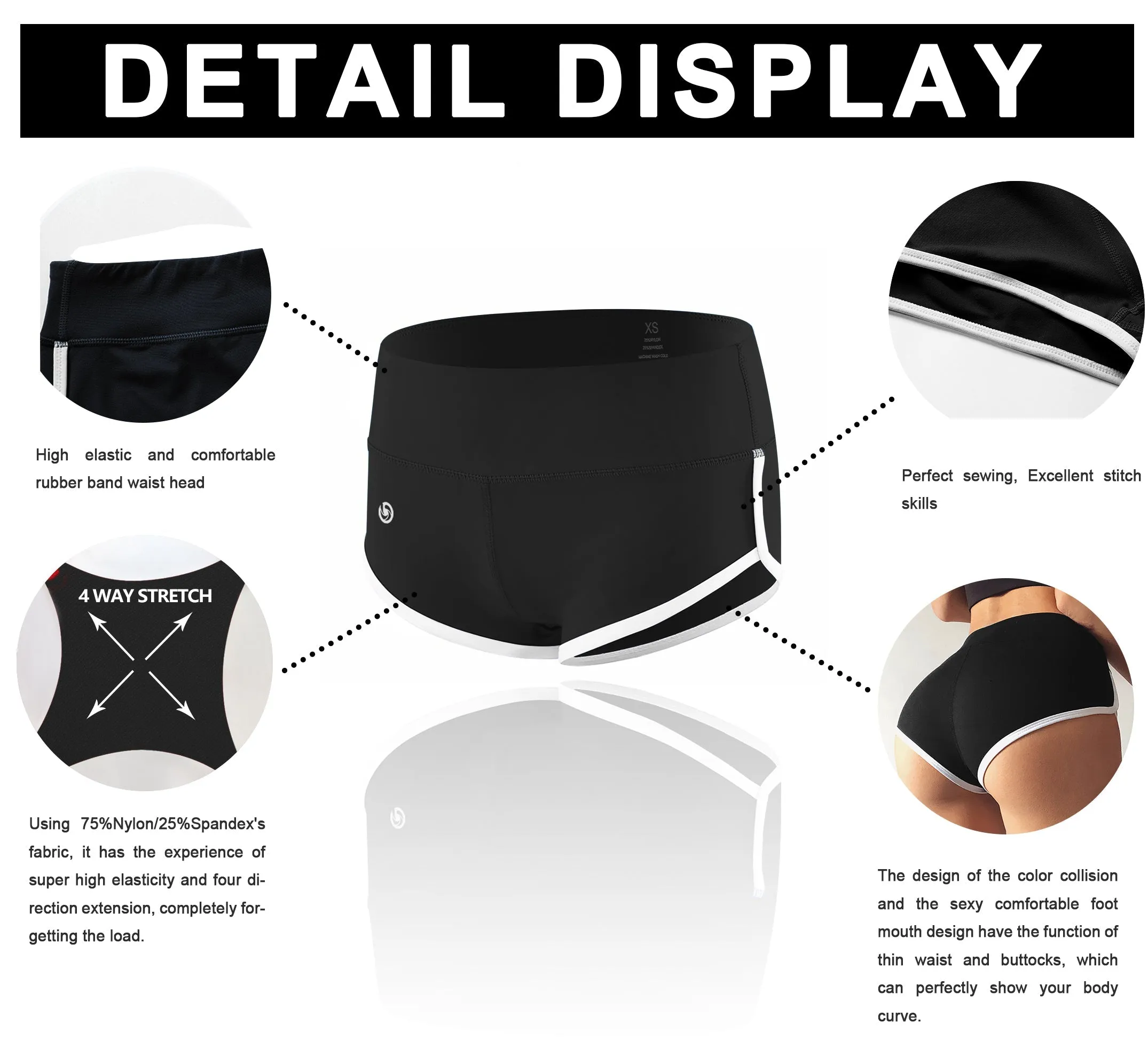 Sexy Booty Yoga Shorts black_yoga